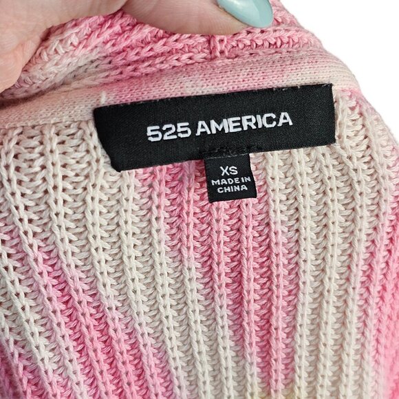 525 America Tie Die Wrap Front Tie Knit Cotton Cardigan Sz XS - Picture 10 of 13